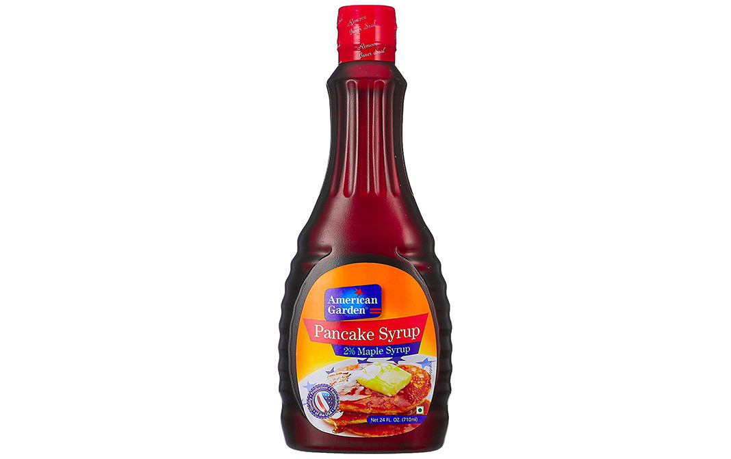 American Garden Pancake Syrup - 2% Maple Syrup   Plastic Bottle  710 millilitre
